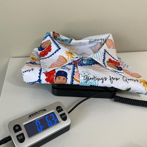 NY METS Stadium Promo Graphic Print Hawaiian Shirt XL Short Sleeve Tropical Post - Picture 7 of 7